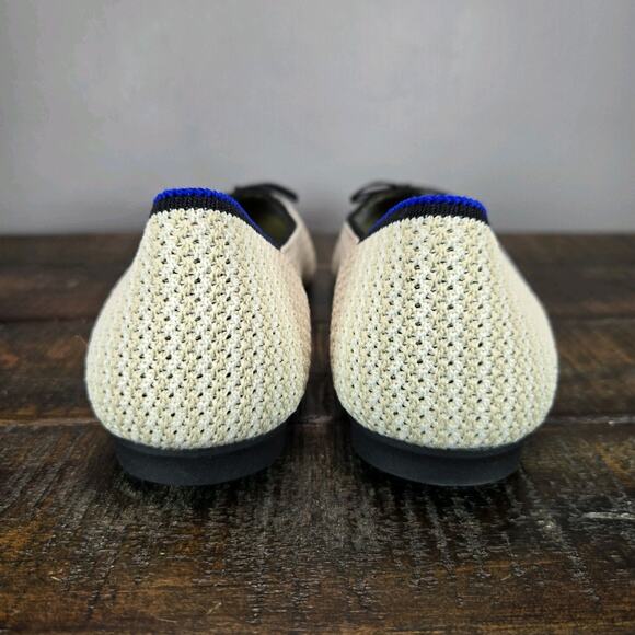 NEW Rothys The Ballet Flat Bow Womens 5 Flats Slip On Ballet Shoes Cream - Picture 4 of 11